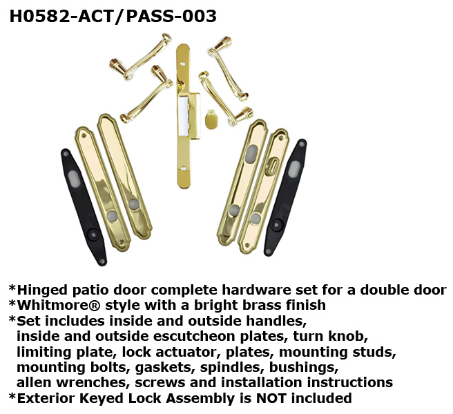 H0582DBL - ACT/PASS HANDLE SET, ANDERSEN                              