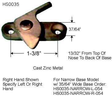 HS0035 - Horizontal Sliding Window Latches                            