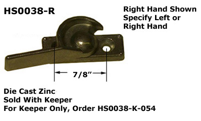 HS0038 - Horizontal Sliding Window Latches                            