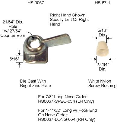 HS0067 - Horizontal Sliding Window Latches                            