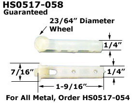 HS0517 - Horizontal Sliding Window Rollers And Guides                 