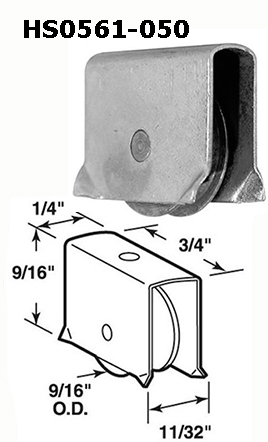 HS0561050 - Horizontal Sliding Window Rollers and Guides              