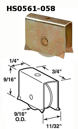 HS0561058 - Horizontal Sliding Window Rollers and Guides              