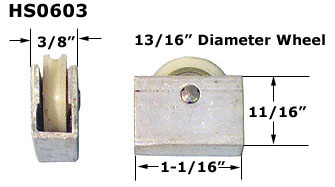 HS0603 - Horizontal Sliding Window Rollers And Guides                 