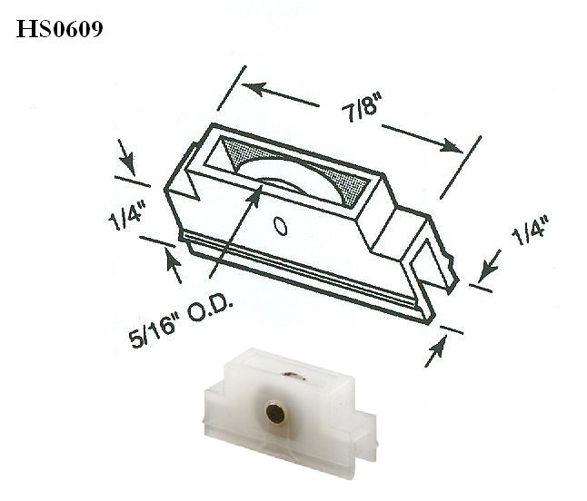 HS0609 - Horizontal Sliding Window Rollers And Guides                 