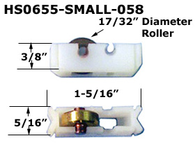 HS0655-Small - Horizontal Sliding Window Rollers & Guides             