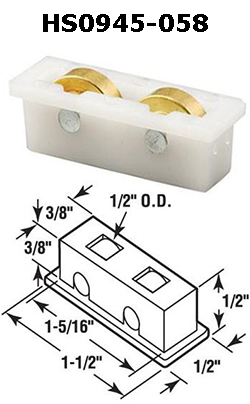 HS0945 - Horizontal Sliding Window Rollers and Guides                 