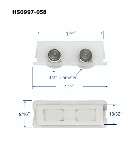 HS0997 - Horizontal Sliding Window Rollers And Guides                 