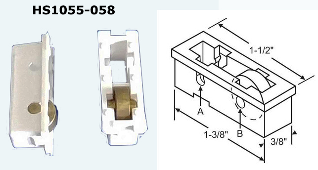 HS1055 - Horizontal Sliding Window Rollers And Guides                 