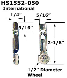 HS1552 - Horizontal Sliding Window Rollers And Guides                 