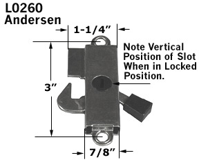 L0260 - Patio Glass Door Handles (Mortise Type)                       