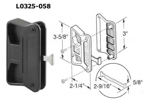 L0325 - Patio Screen Door Handles & Pulls                             