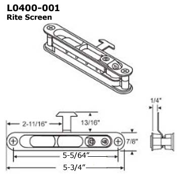 L0400 - Screen Door Latch Handle                                      