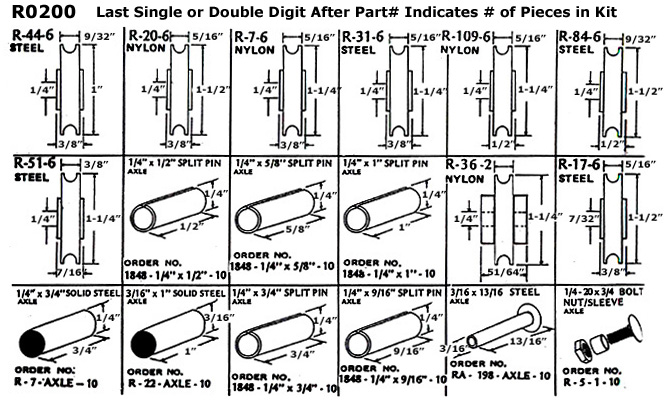 R0200 - Patio Glass Door Roller Kits                                  