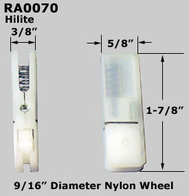 RA0070 - Patio Screen Door Rollers & Guides                           