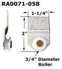 RA0071 - Patio Screen Door Rollers & Guides                           