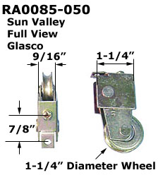 RA0085 - Patio Glass Door Roller Assemblies                           