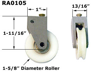 RA0105 - Patio Glass Door Roller Assemblies                           