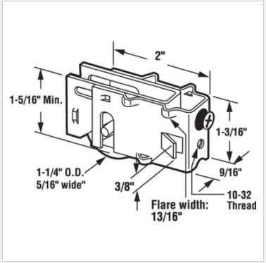 RA0132-SPECIAL - Patio Glass Door Roller Assemblies                   