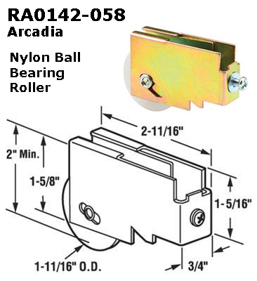 RA0142 - Patio Glass Door Roller Assemblies                           