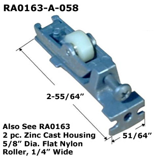 RA0163-A - Horizontal Sliding Window Rollers And Guides               