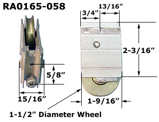 RA0165 - Patio Glass Door Roller Assemblies                           