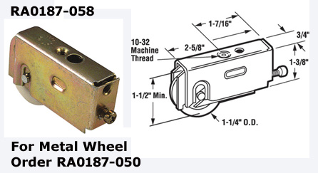 RA0187 - Patio Glass Door Roller Assemblies                           