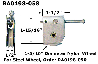 RA0198 - Patio Glass Door Roller Assemblies                           