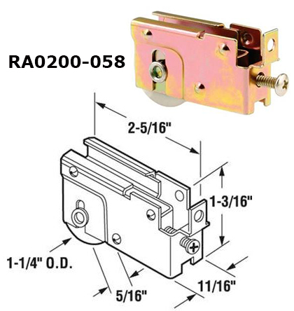 RA0200 - Patio Glass Door Roller Assemblies                           