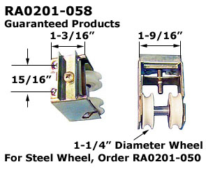 RA0201 - Patio Glass Door Roller Assemblies                           