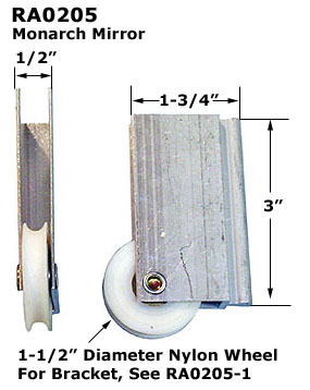 RA0205 - Patio Glass Door Roller Assemblies                           