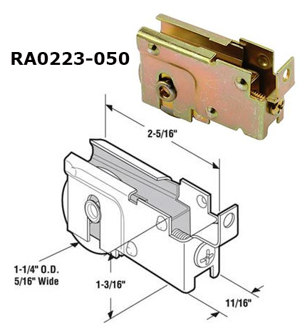 RA0223 - Patio Glass Door Roller Assemblies                           