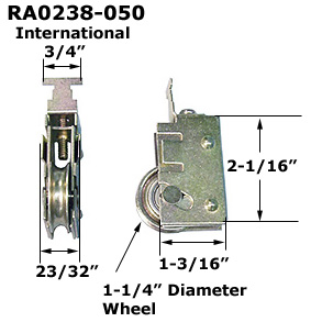 RA0238 - Patio Glass Door Roller Assemblies                           