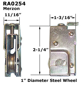 RA0254 - Patio Glass Door Roller Assemblies                           