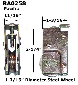 RA0258 - Patio Glass Door Roller Assemblies                           