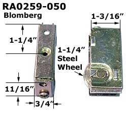 RA0259 - Patio Glass Door Roller Assemblies                           