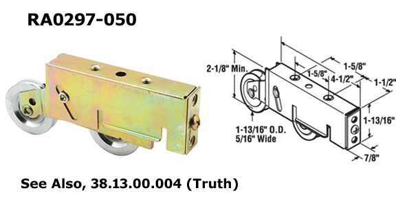 RA0297 - Patio Glass Door Roller Assemblies                           