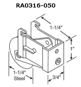 RA0316 - Patio Glass Door Roller Assemblies                           