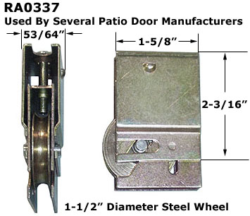 RA0337 - Patio Glass Door Roller Assemblies                           