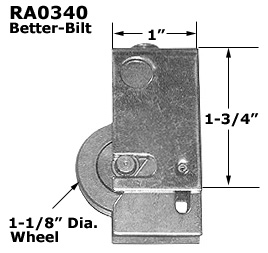 RA0340 - Patio Glass Door Roller Assemblies                           