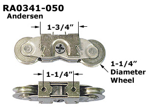 RA0341 - Patio Glass Door Roller Assemblies                           