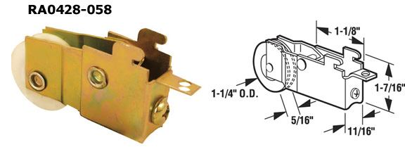 RA0428 - Patio Glass Door Roller Assemblies                           