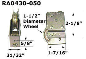 RA0430 - Patio Glass Door Roller Assemblies                           