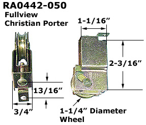 RA0442 - Patio Glass Door Roller Assemblies                           