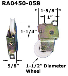 RA0450 - Patio Glass Door Roller Assemblies                           