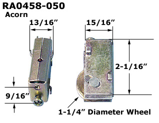 RA0458 - Patio Glass Door Roller Assemblies                           