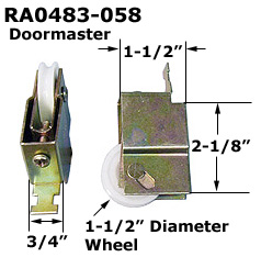 RA0483 - Patio Glass Door Roller Assemblies                           