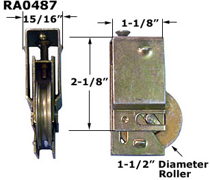 RA0487 - Patio Glass Door Roller Assemblies                           