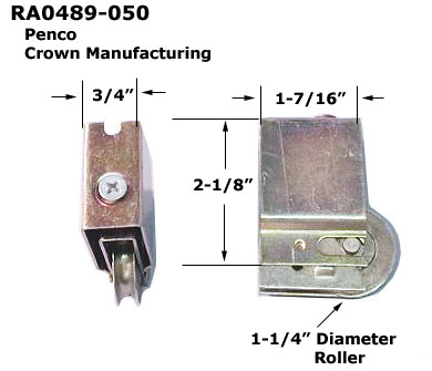 RA0489 - Glass Door Roller Assemblies                                 