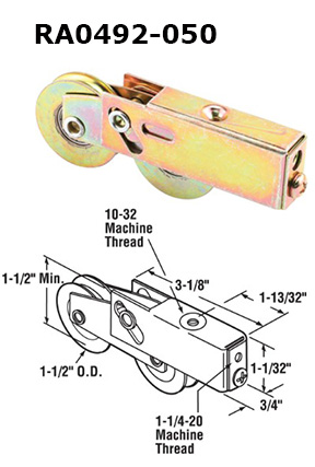 RA0492 - Patio Glass Door Roller Assemblies                           